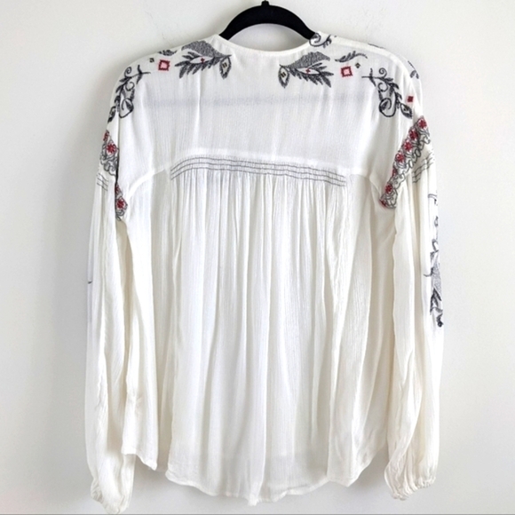 FREE People Boho Oversized Embroidered Tunic Rock it Tonight Top XS - Picture 7 of 16